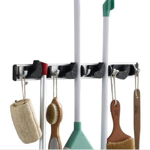 1PC Metal Wall Mounted Storage Mop Holder Brush Broom Hanger Storage Rack Organizer Mounted Accessory Hanging Cleaning Tools NG 001