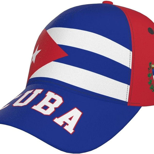 Cuba Flag Cuban Baseball Cap Full Print Adult Men Hat Patriotism Supporter Golf Caps Trucker's Hats
