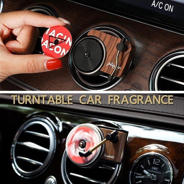 car perfume turntable Solid perfume car fragrance Retro gramophone record machine aromatherapy Automotive Air Conditioning decoration