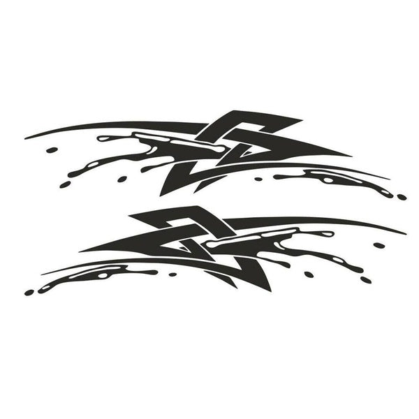 2pcs Tribal Splat Design Caravan Motorhome Car Vinyl Sticker Graphic Decal