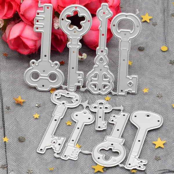 Retro Key Cutting Dies Metal Die Cuts for DIY Scrapbooking Album Card Making Paper Crafts