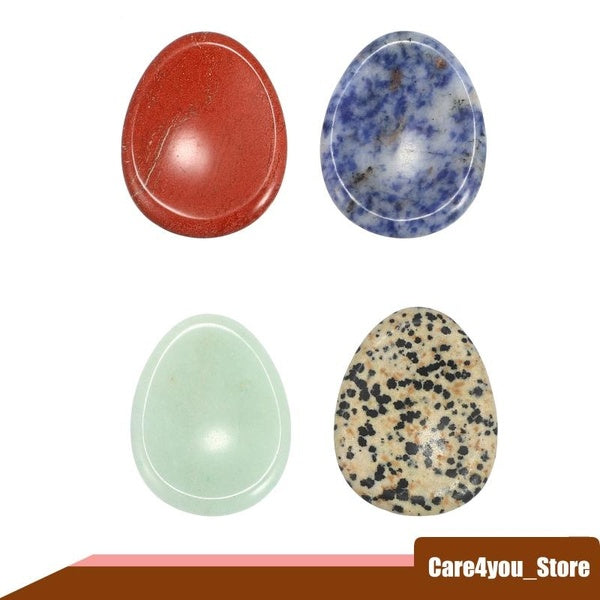 4pcs cristal naturel oublier la pierre d'inquiétude pouce presse décompression Aura Cure pierre originale pierre de yoga décoration de la maison déco