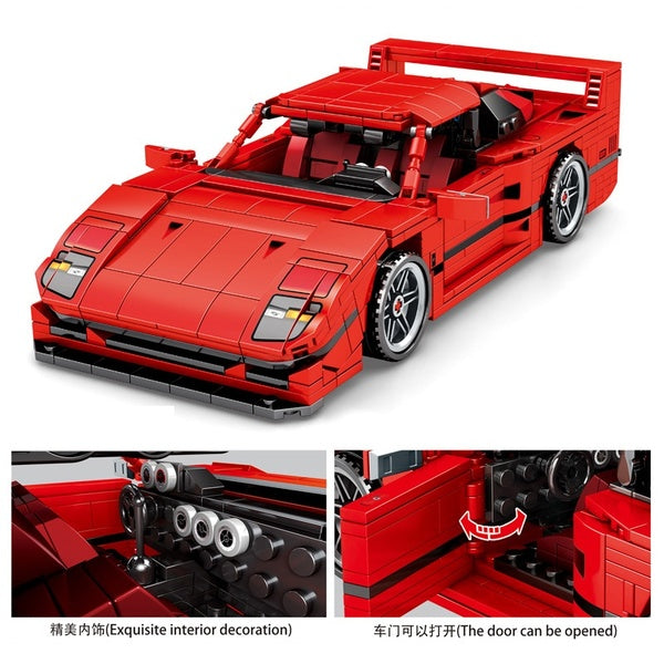 New 811pcs Red Super Car Model Building Block Brick Toy Childrens Gift