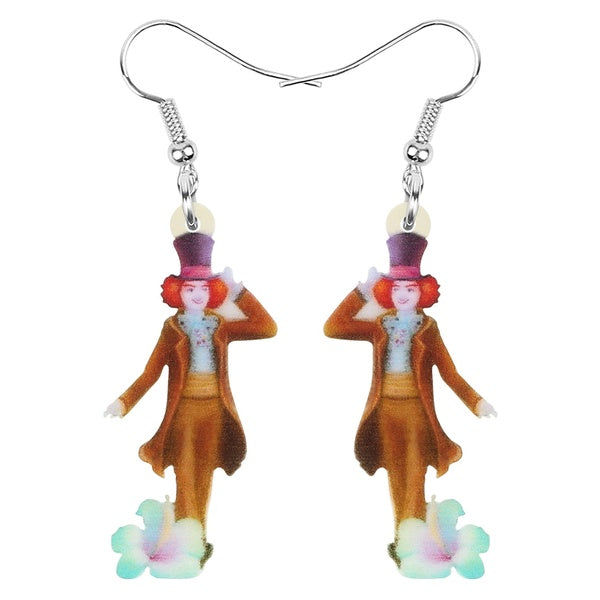 Acrylique Anime Fleur Magicien Longues Boucles D'oreilles Drop Dangle Bijoux Charmeur Pendentifs Décoration Nouveauté Accessoires Pour Femmes Ados Fi