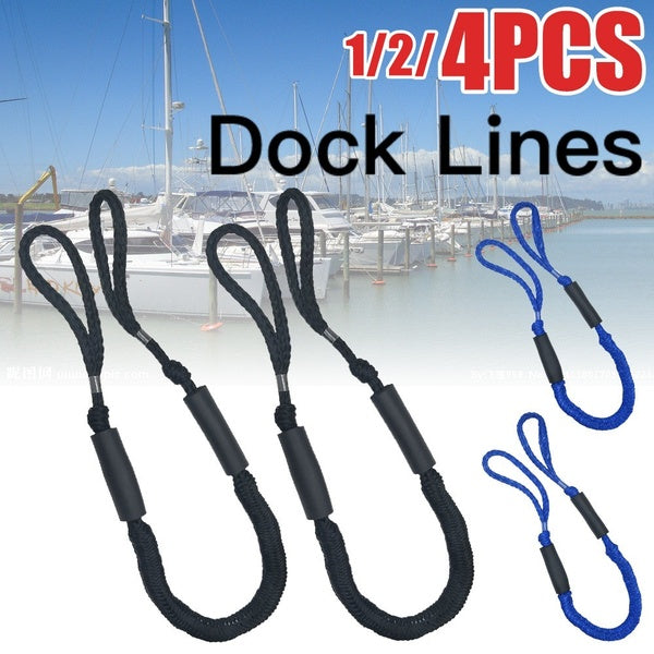 4-2-1PCS Nylon Marine Mooring Rope Boat Bungee Dock Line Anchor Rope Docking for Camping Hiking Accessories