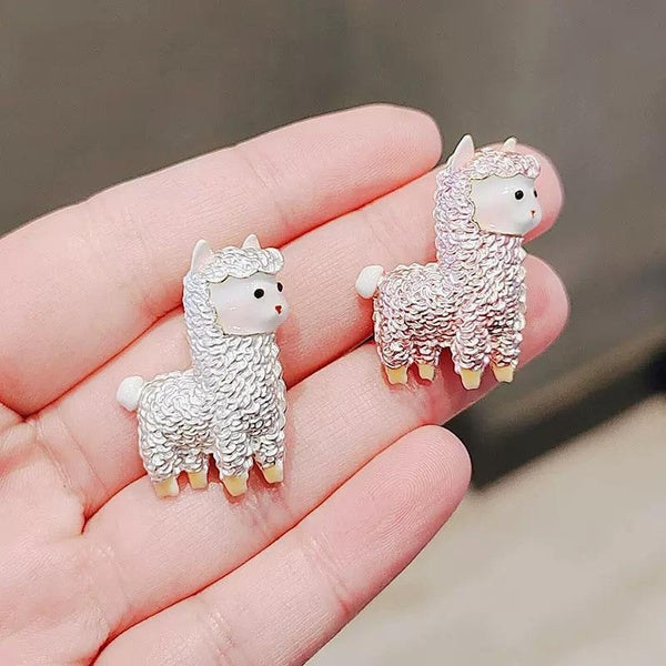 Cute alpaca brooch new personality animal brooch pin fixed cardigan accessories badge brooches for women girl bag buckle Matron Inn