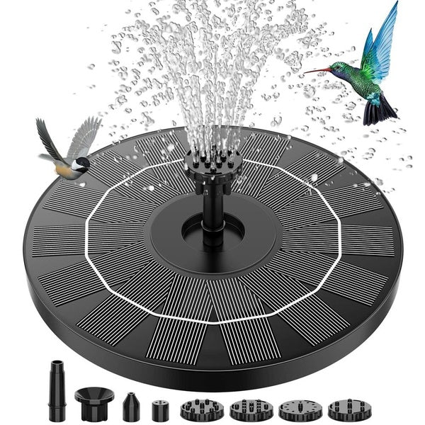 1PCS Mini 3.5W Solar Fountain,Solar Powered Fountain Pump with 6 Nozzles,Solar Birdbath Fountains for Bird Baths,Garden Decoration,Ponds,Fish Tank an
