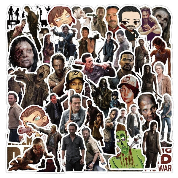 15-50PCS The Walking Dead stickers U. S. gold thriller graffiti for guitar refrigerator skateboard laptop mug waterproof PVC stickers