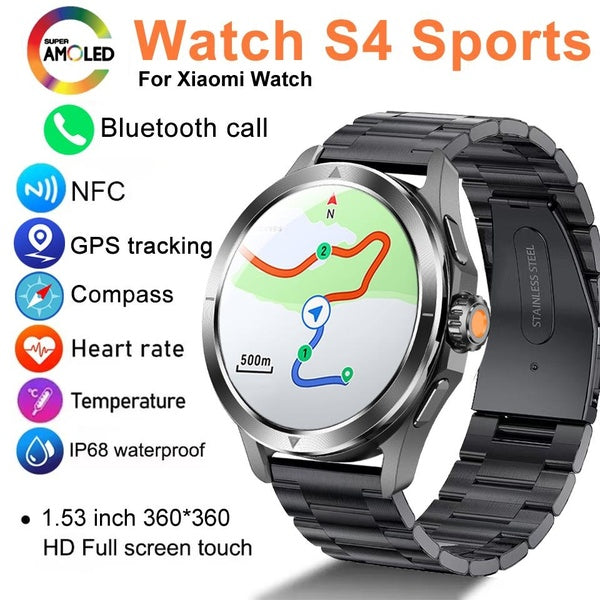 Pour Xioami Watch S4 Sport Classic Smart Watch Hommes Femmes Cadran Personnalisé HD AMOLED Appel Vocal NFC GPS Tracker Montre de Fitness Nouveau 2024