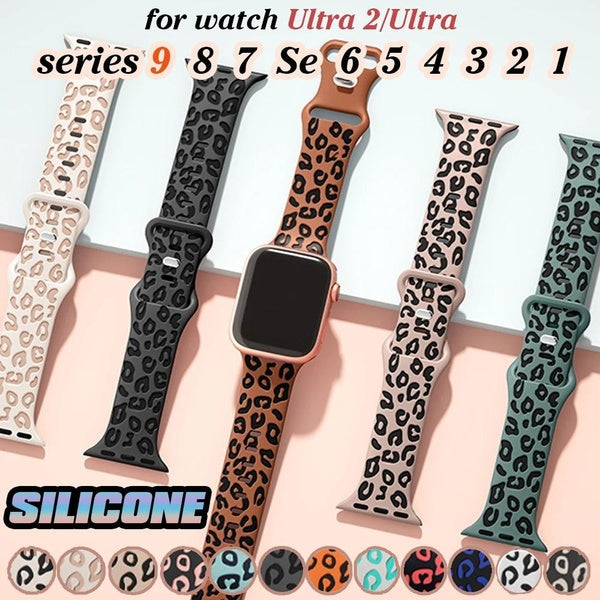 Silicone Band for Smartwatch Ultra 2-Ultra 49mm 9 8 7 41mm 45mm 44mm 40mm 38mm 42mm Engraved Wrist Strap Bracelet Accessories for Smart Watch 6 SE 5