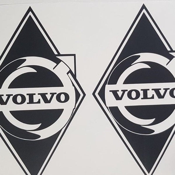 x2 VOLVO TRUCKS EMBLÈME LOGO OLD SCHOOL DECAL FH12 FH16 FM GLOBETROTTER