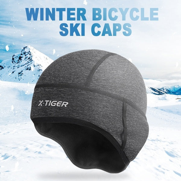 X-TIGER Thermal Fleece Bicycle Helmet Liner Caps Keep Warm Winter Bike Ear Warmer Caps