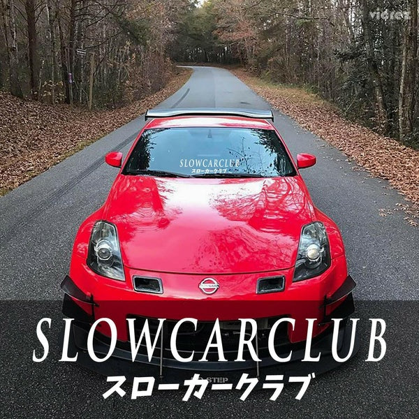 SLOW CAR CLUB Decal Banner Windshield Window JDM Japanese Letters Sticker