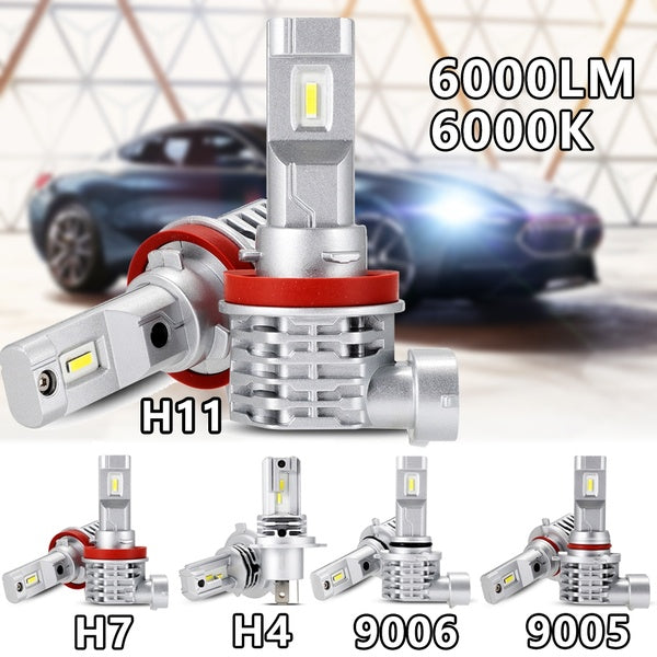 Novsight 1:1 Mini Design Car LED Fog Light 2pcs 50W H4-H7-H11-9005（HB3）-9006（HB4) LED Fog Light 6000LM Fog Driving Lamp Bulbs DRL
