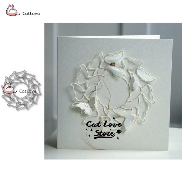 Butterfly Circle Metal Cutting Dies Stencil For DIY Scrapbooking Paper Card Decorative Craft Dies Embossing Die Cut New 2019