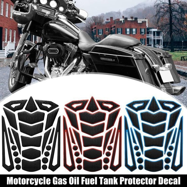 Universal Motorcycle Tank Protector, 3D PVC Rubber Pad Motorcycle Tank Pad Gas Oil Fuel Tank Pad Decal Sticker Motorcycle Accessories