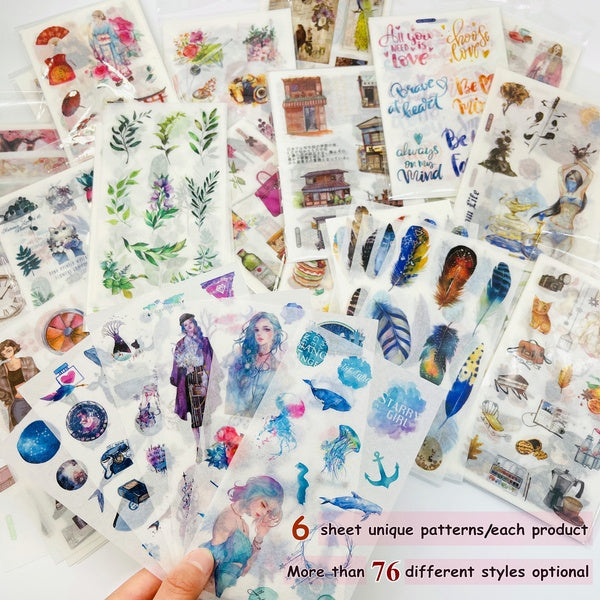 Washi Stickers Cute Paper Sticker Journal Scrapbooking Sticker Notebook Decoration
