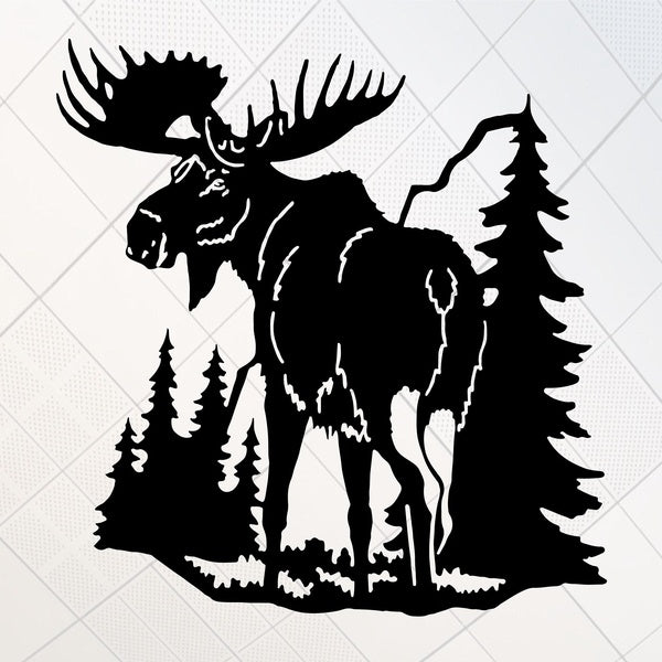 2pcs, Moose, Wild Nature Vinyl Decal Sticker Car Stickers