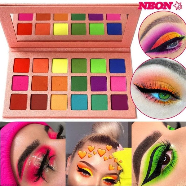 Eyeshadow Palette Matte Glitter Eyeshadow Makeup Palette Festival Summer Colorful Eye Makeup