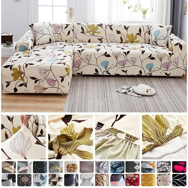 Printing Sofa Covers for Living Room Stretch Sofa Slipcover 1-2-3 Seater Couch Corner Sectional Armchair L Shape Sofa Cover Furniture Protector Home
