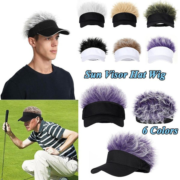 1pc Chapeaux Hip Hop Chapeau Pare-Soleil Perruque Chapeau Faux Cheveux Réglable Snapback Casquette de Baseball avec Perruque de Cheveux Chapeaux avec