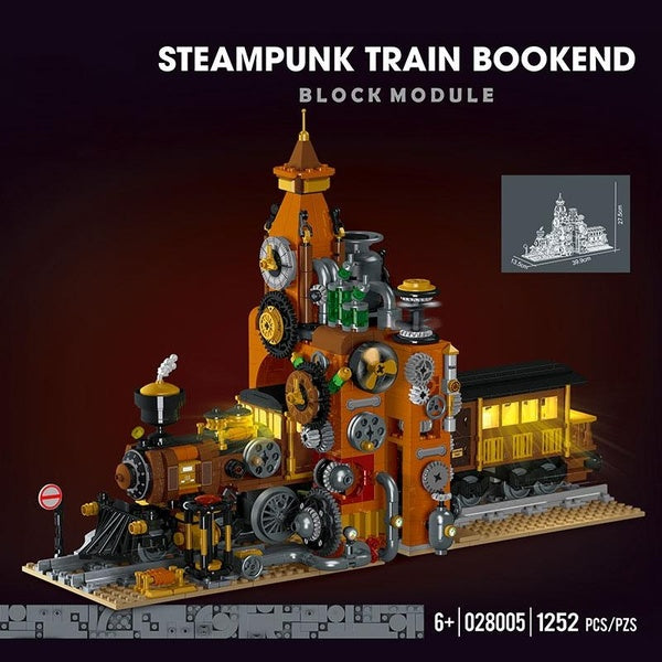 New 1252pcs Steam Train Model Building Block Brick Educational Assembly Toy Children Boy Gift