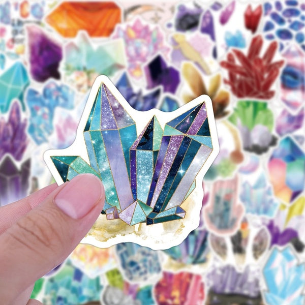 Colorful Lucky Crystal Graffiti Stickers Aesthetic DIY Water Bottle Laptop