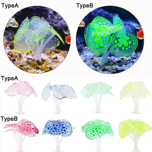 Silicone Plantes Lumineuses Artificielle Simulation Rougeoyante Coral Aquarium Décoration Fish Tank Ornement Sous-Marin Pour Fish Tank 1 pc