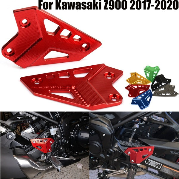 6 Color Motorcycle FootPeg Footrest Rear set Heel Plates Guard Protector For Kawasaki Z900 Z 900 2017 2018 2019 2020 Accessories