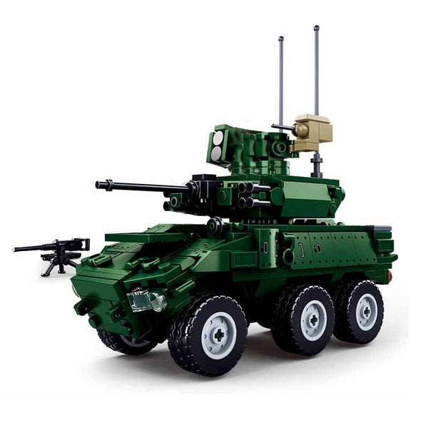 World War II Military Series French EBRC 6X6 wheeled infantry fighting vehicle soldier Action Figures Building Blocks Bricks Toys Gifts