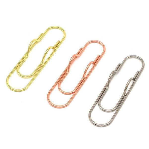 10 PCS Brass Clippen Pencil Clip,Paperclip with Pen Holder,For Books Travel Notebooks,Metal Clip Holder Office Accessories