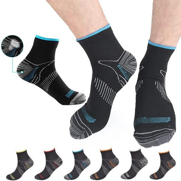1-5 Pairs Ankle Compression Socks with Arch Support for Men & Women - Best Plantar Fasciitis Socks for Athletic Sport Running, Travel, Cycling, Hikin