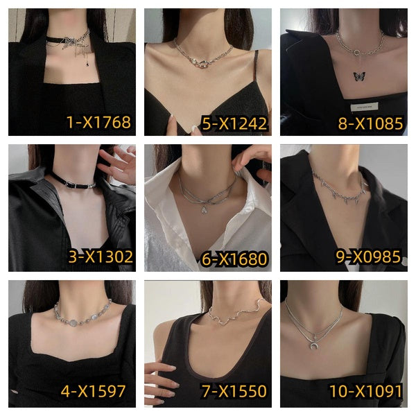 Herringbone Necklace for Women Dainty Chain Necklace Layered Herringbone Double Flat Chain Choker Thin Chunky Chain Necklace Gift light luxury fashio