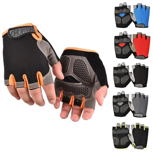 Versatile Half Finger Gloves for Weight Lifting Biking and Boxing Anti-sweat Sports Gym Gloves for Men and Women Fitness gloves Outdoor gloves Free F