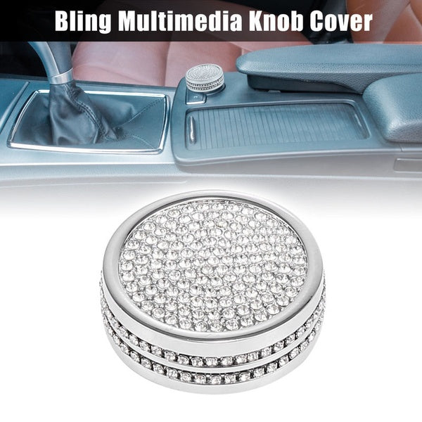 Car Bling Multimedia Knob Cover Inner Fitting Trim Decals Interior Accessories for Mercedes-Benz C250 GLK300 GL400