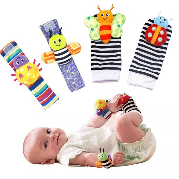 Baby Rattle Socks & Wrist Rattles for Babies 0-6 Months, Baby Toys 0-3-6-12 Months, Foot Rattles Sock for Newborn Toys, Soft Infant Toys for Boy Girl