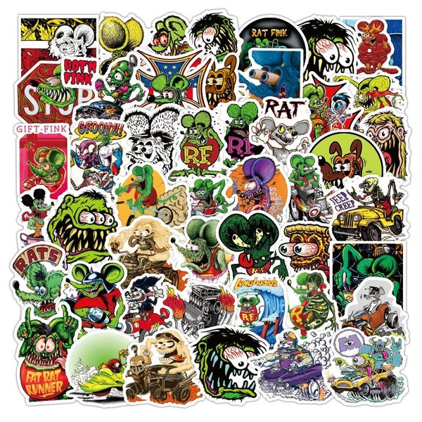15-50Pcs Rat Fink Stickers graffiti Stickers for DIY Luggage Laptop Skateboard Motorcycle Bicycle Stickers