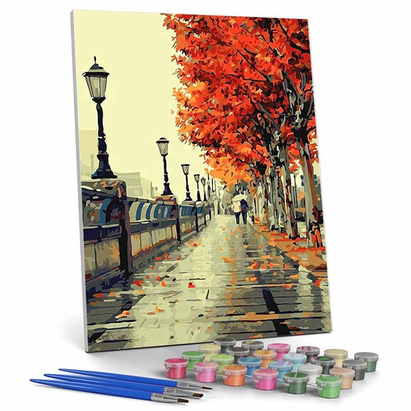 FIYO Diy Tree Paint by Numbers Kits for Adults and Kids Beginner on Canvas Fashion Oil Painting Wall Art for Gift( No Frame )