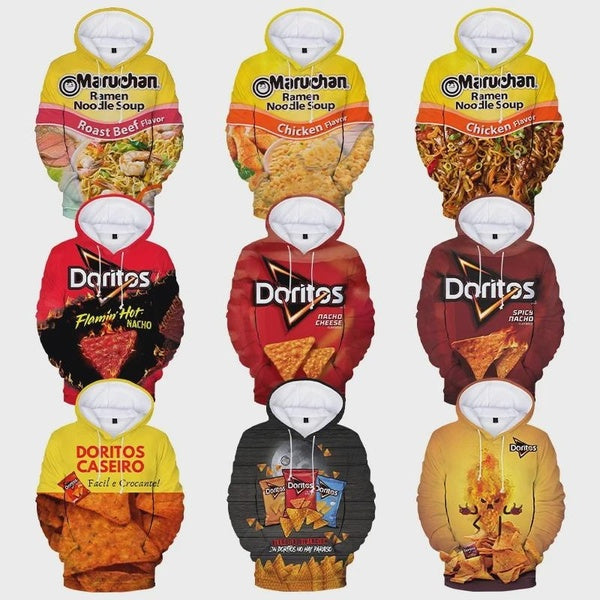 Doritos 3D Print Long Sleeve Men Women Fashion Casual Pullover Hoodie