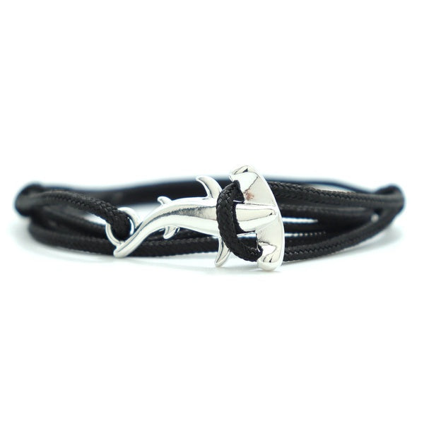 Bracelet de requin à tête plate pour hommes multicouche réglable Océan mâle charme marteau Braslet Camping Paracord Braclet Homme Pulseira