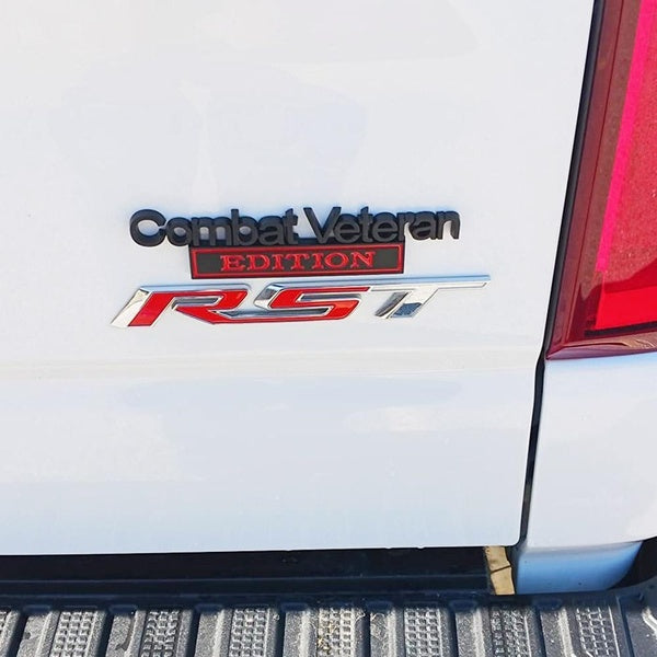 Combat Veteran Edition Metal Emblem Badge Sticker Soldier Decal For Jeep Grand Cherokee Liberty Patriot Renegade Ford F-150 F250 F350 Chevrolet Chevy