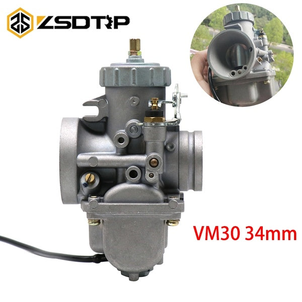 ZSDTRP Motorcycle Modified VM30 Carburetor For Mikuni 34mm Carburetor ATV UTV Pit Bike 200cc 250cc