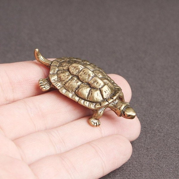 Pure Copper Solid Tortoise Basalt Dragon Turtle Tortoise Tea Pet Ornaments