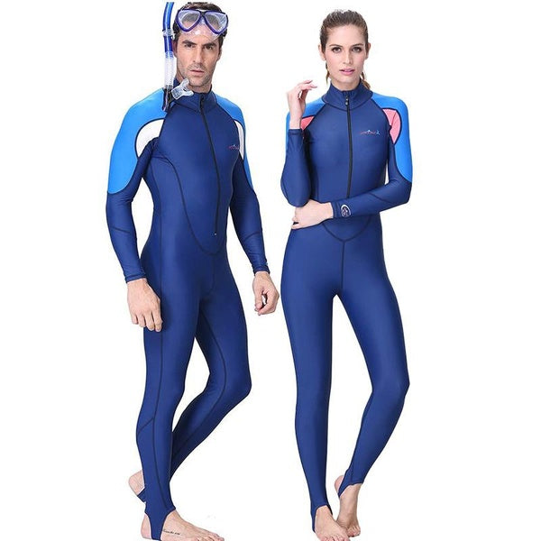 Mens Womens One Piece Neoprene Wetsuits, Long Sleeve Full Swimsuits, for Diving, Snorkeling, Paddleboarding, Kitesurfing, Kayaking, Canoeing