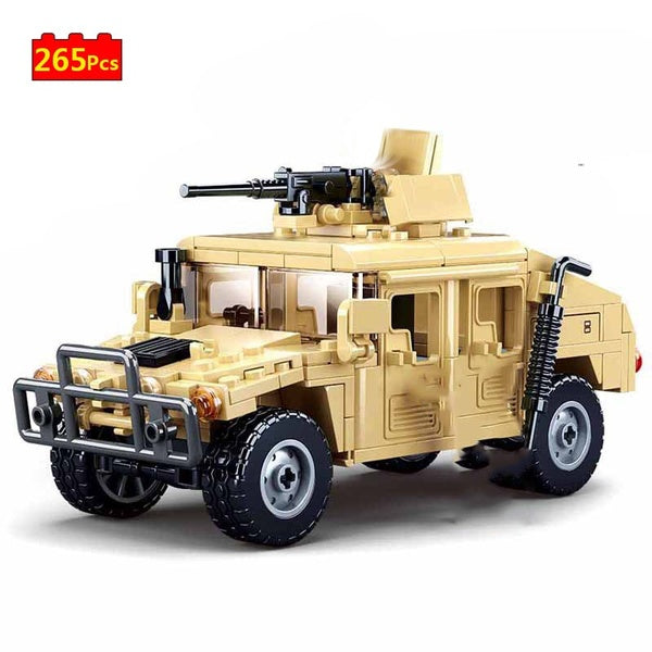 Série militaire guerre mondiale U. S. Marine Corps force blindée H1 véhicule d'assaut modèle de bricolage blocs de construction briques jouets cadeaux