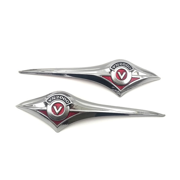 For Kawasaki Vulcan VN 2000 VN2000 Classic Motorcycle Chrome Fuel Gas Tank Emblem Badge 3D Decals Stickers