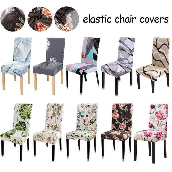 1Pc Printed Detachable Restaurant Seat Cover Multicolor Optional Chair Cover(chair Not Included)
