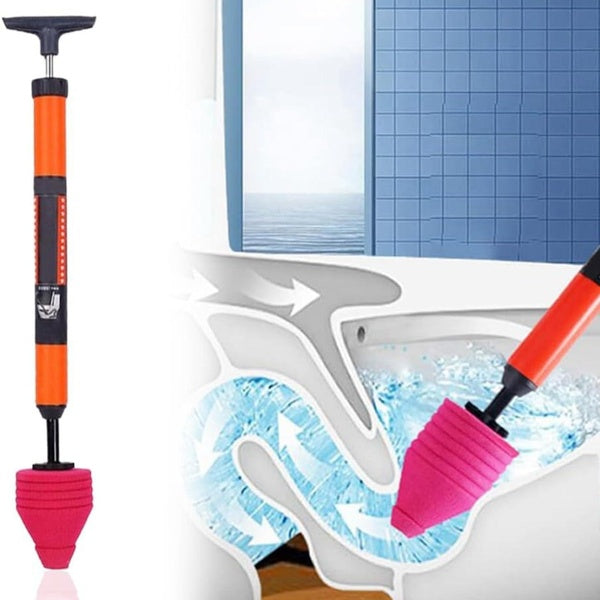 High Pressure Toilet Unblock One Shot Toilet Plunger Kit High Pressure Air Drain Clog Remover Plumbing Tool Plungers for Bathroom Kitchen