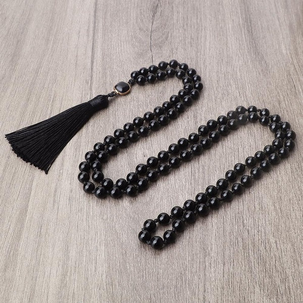 108 perles Mala collier 44 Styles noir Onyx-oeil de tigre-turquoise collier gland collier Yoga bijoux prière perles bijoux