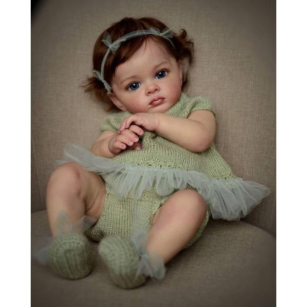 22 Inch Lifelike Reborn Baby Dolls Full Body Silicone Realistic Newborn Baby Doll
